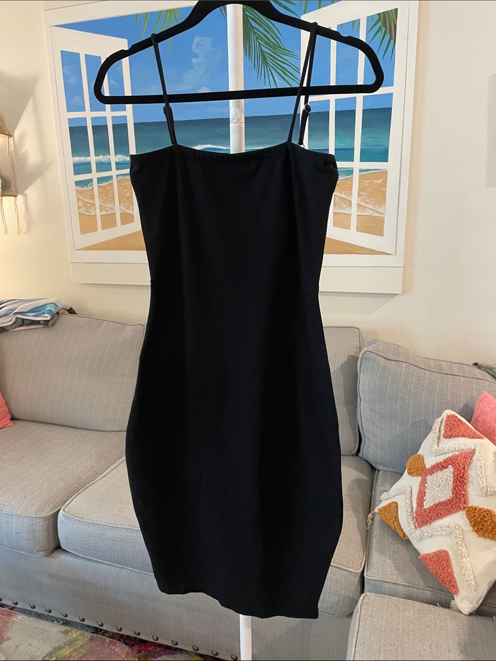 Chaser Black Spaghetti Strap Mini Dress
